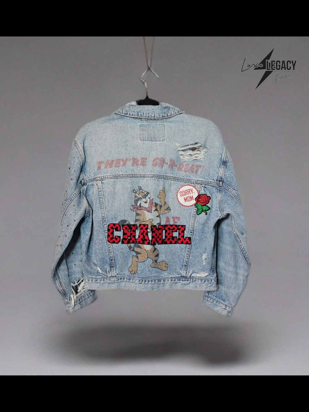 Custom Patched Denim Jacket - Rare Find Jacket